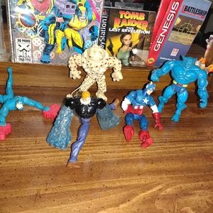 Vintage Keener Spider Man And Others Collection of figures from early 90s